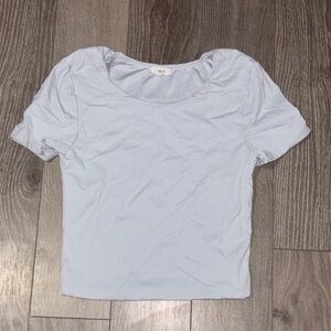 Chic Light Gray Short Sleeve Top